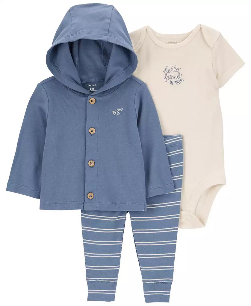 Carter's Baby Boys Little Cardigan, Bodysuit and Pants, 3 Piece Set