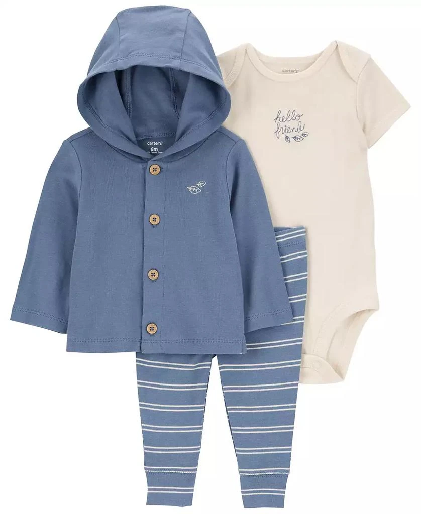 Carter's Baby Boys Little Cardigan, Bodysuit and Pants, 3 Piece Set 2