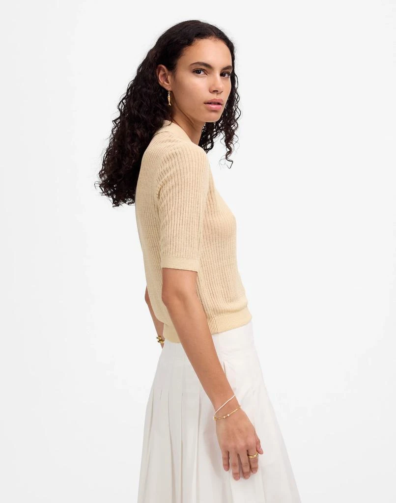 Madewell Short-Sleeve Polo Sweater Tee 3