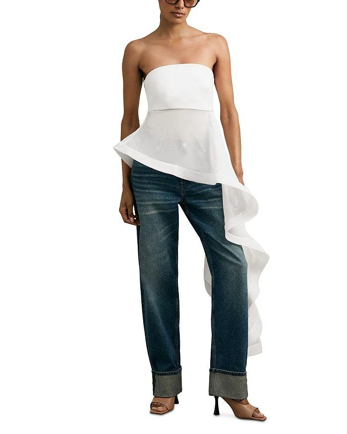 REISS Rhianna Drape Corset Top