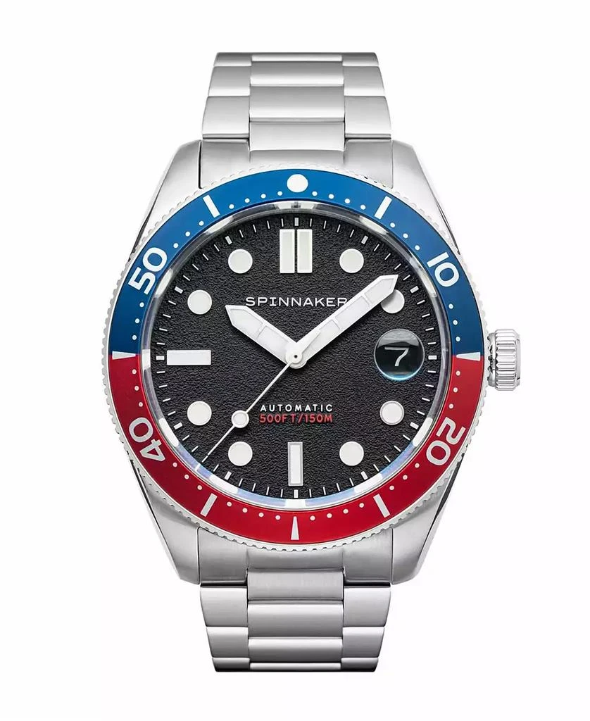 Spinnaker Men's Croft Mid-Size Automatic Elemental with Silver-Tone Solid Stainless Steel Bracelet Watch 1