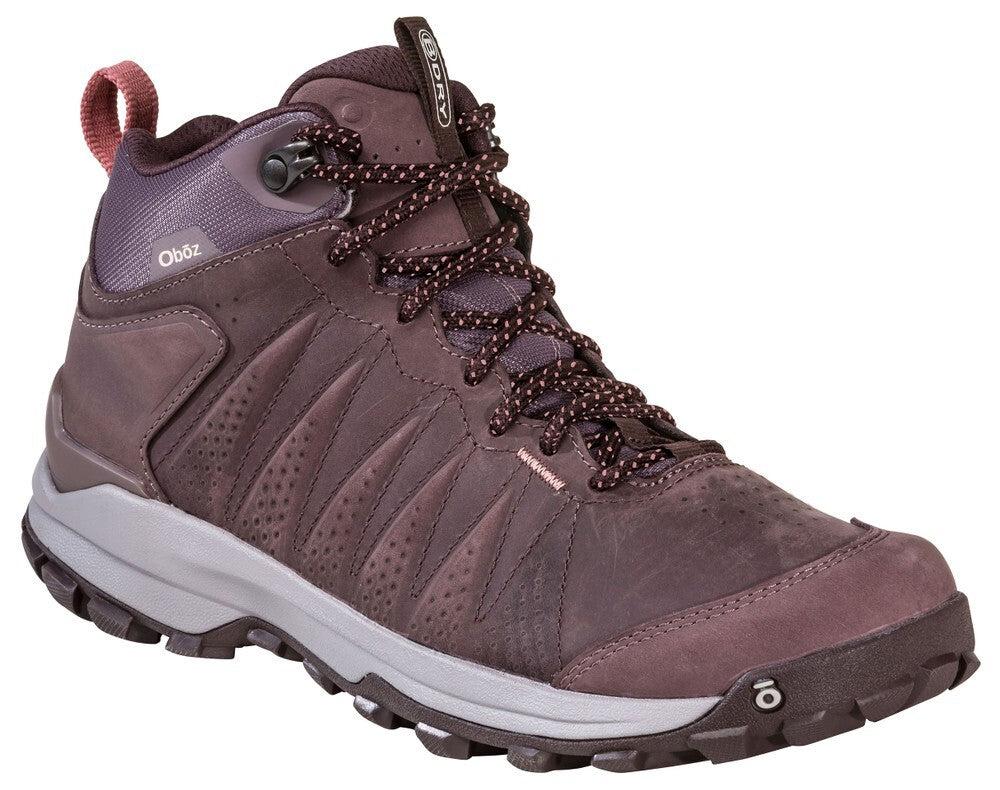 Oboz Sypes Mid 77102 Women's Peppercorn Leather Waterproof Hiking Boots GBNC413