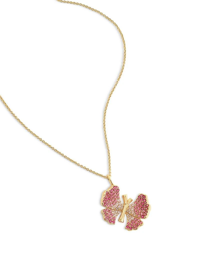 Anabel Aram Pavé Butterfly Pendant Necklace in 18K Gold Plated, 16" 4