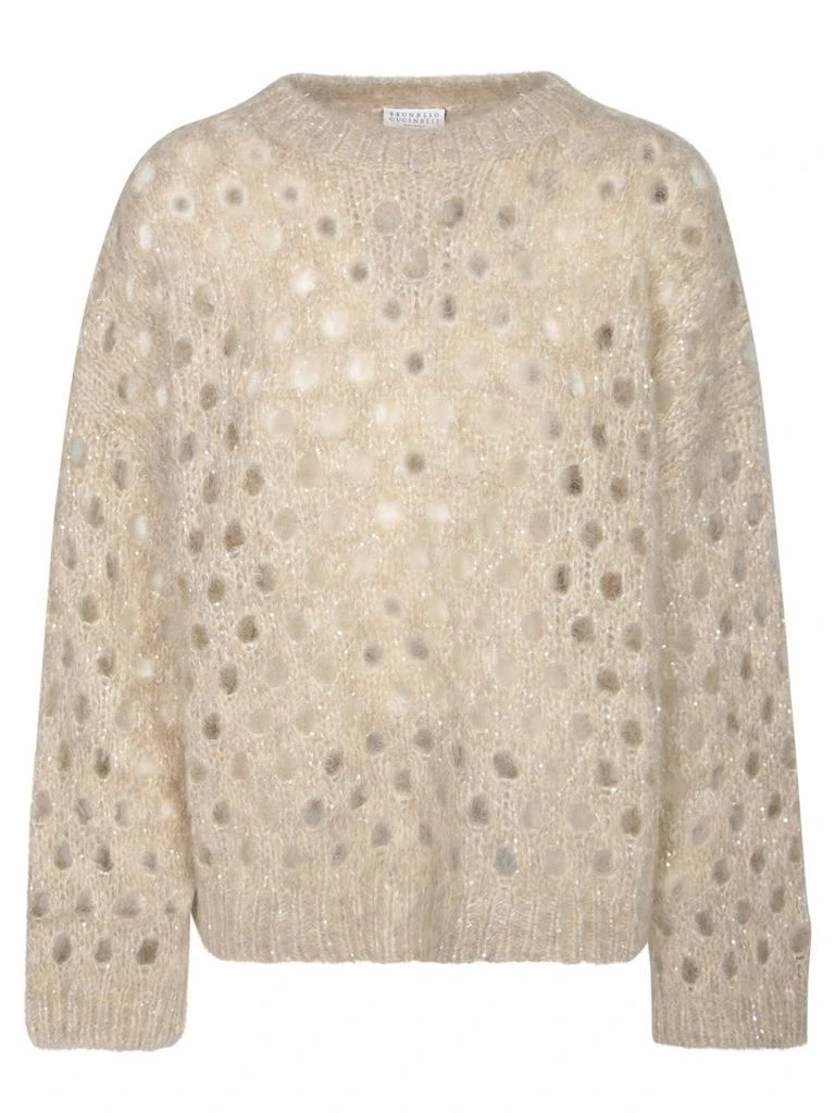 Brunello Cucinelli Brunello Cucinelli Crewneck Open-Knit Jumper 1