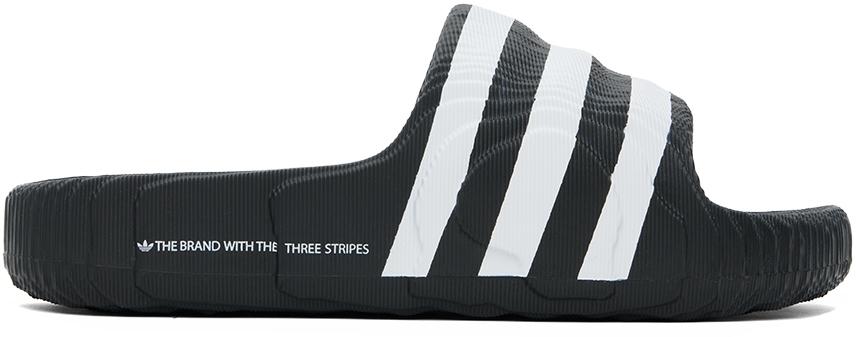 adidas Originals Black & White Adilette 22 Slides