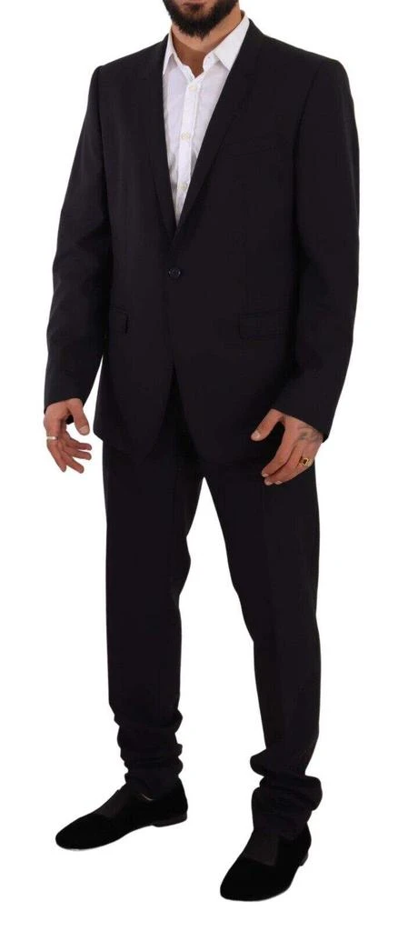 Dolce & Gabbana Dolce & Gabbana Blue GOLD Wool Single Breasted 2 Piece Suit 5