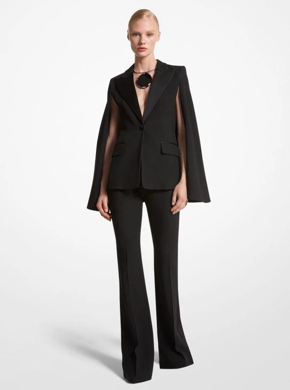 Michael Kors Double Crepe Sablé Tuxedo Cape Jacket 1
