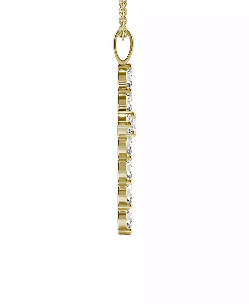 Charles & Colvard Moissanite Cross Pendant 1-1/10 ct. t.w. Diamond Equivalent in 14k White or Yellow Gold
