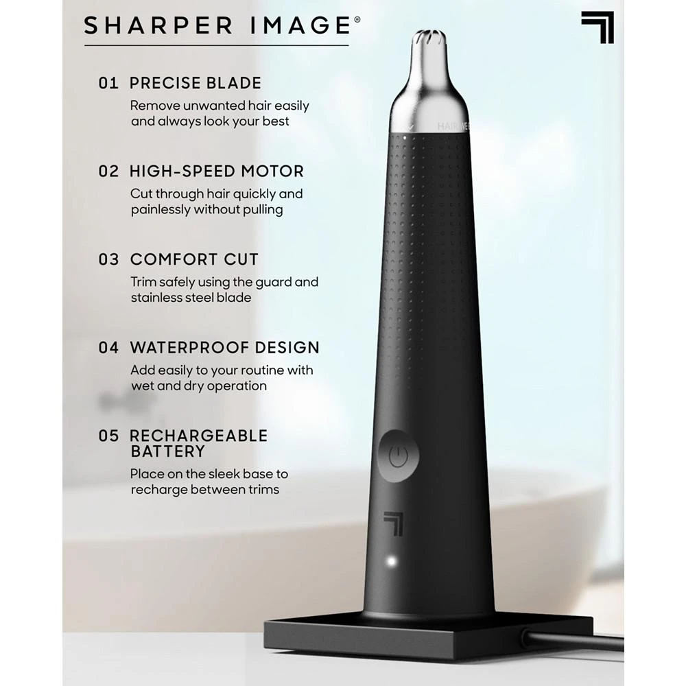 Sharper Image Cordless Water-Resistant Nose + Ear Trimmer 3