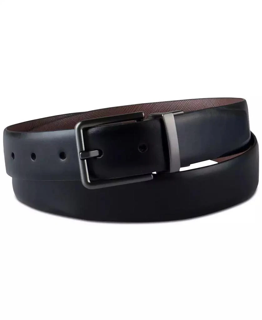 Calvin Klein Men's Reversible Textured Leather Dress Belt, Created for Macy's 1