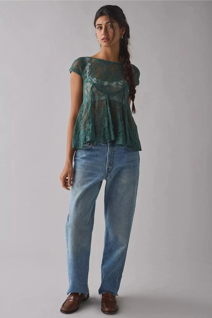 dress blue blouse Ruffled Stand Collar Blouse main image 1