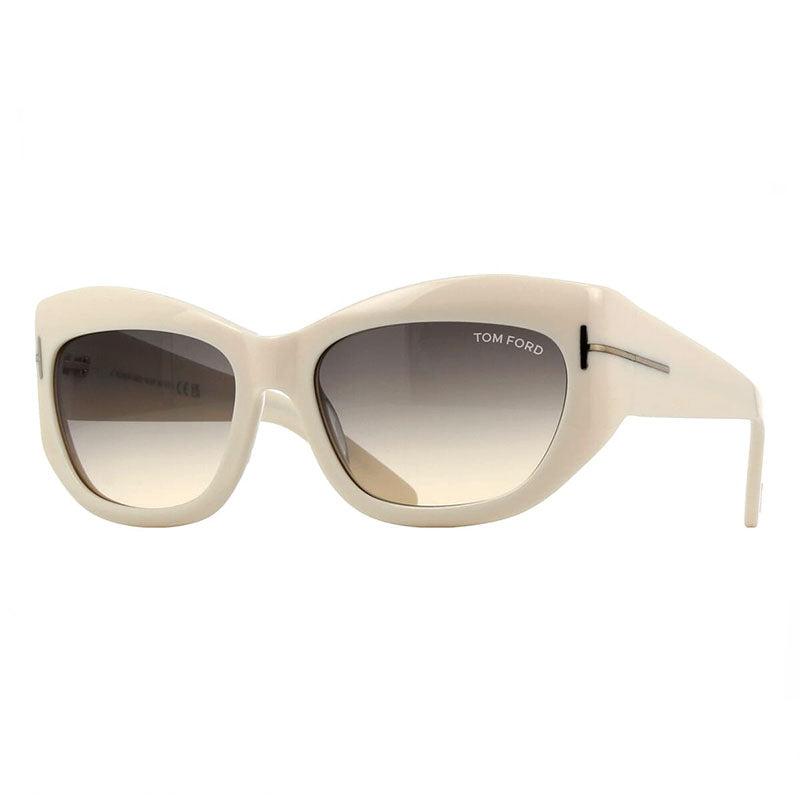 Tom Ford Tom Ford Cat Eye Full Rim, with a Ivory frame and Gradient Smoke lens.