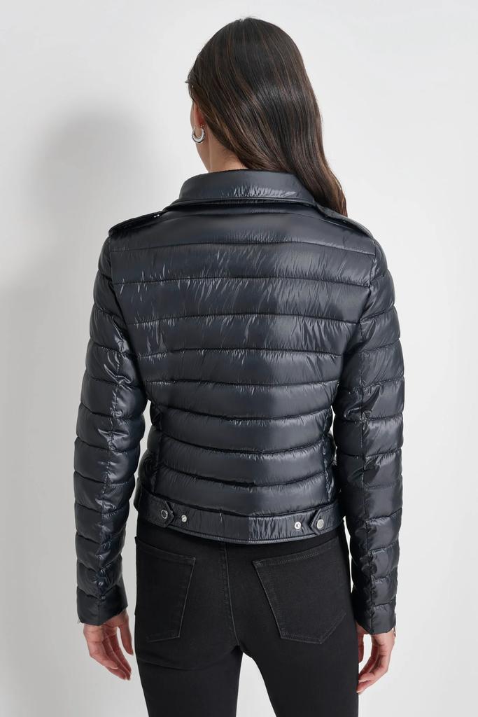 DKNY MOTO STYLE PUFFER JACKET Black XS - Coats - BeyondStyle