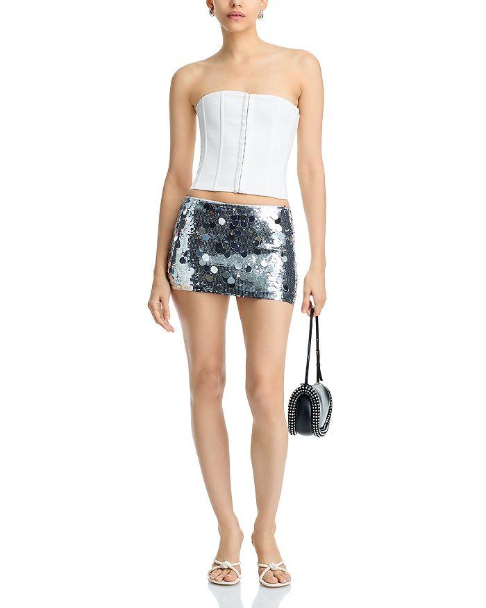 Danielle Guizio Satin Corset Top