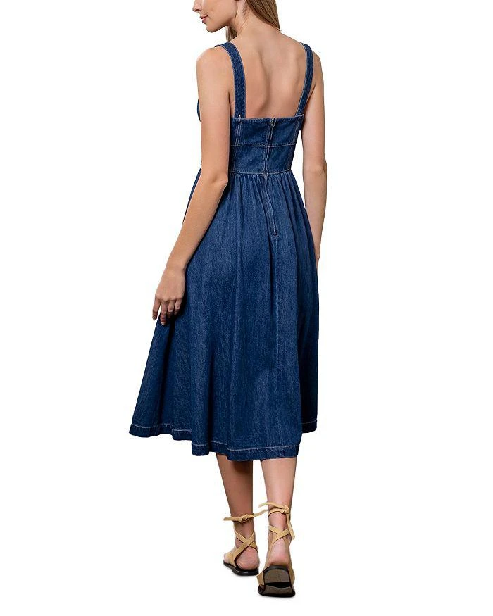 Moon River Denim Midi Dress 3