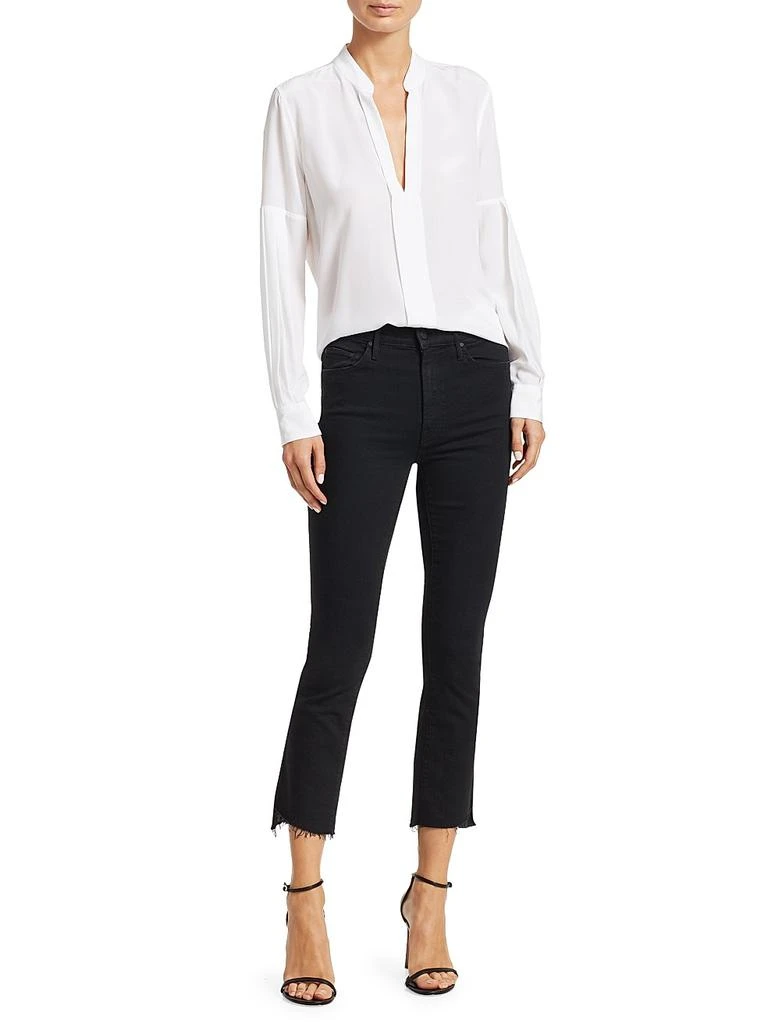 MOTHER The Insider Mid-Rise Frayed Step-Hem Stretch Crop Jeans 2