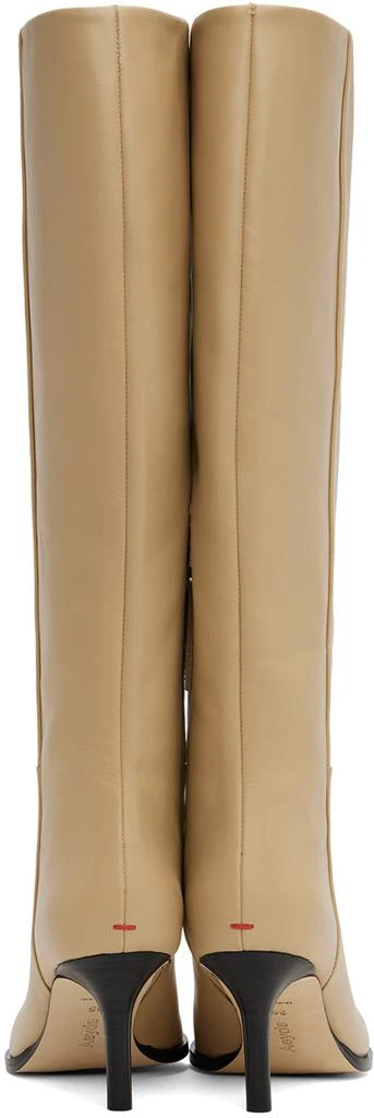 AEYDE Beige Tula Leather Tall boots 2