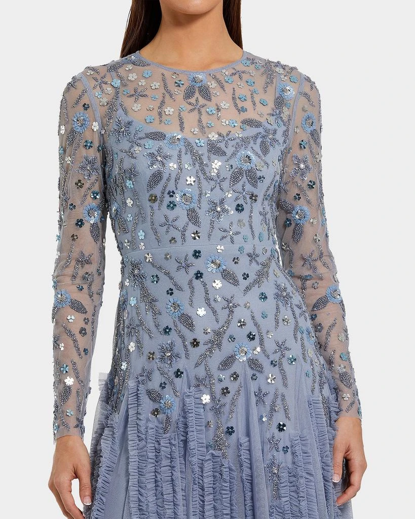 Mac Duggal Evening Beaded Mesh Gown 2