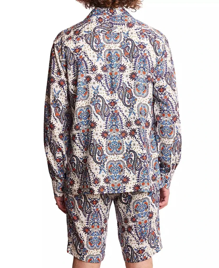 Paisley & Gray Men's Slim Fit Long Sleeve Paisley Button-Front Camp Shirt 4