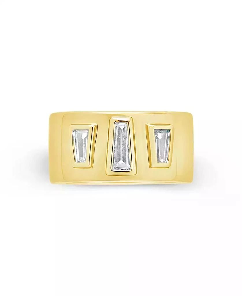 Sterling Forever Cubic Zirconia Colsie Cigar Band Ring 2