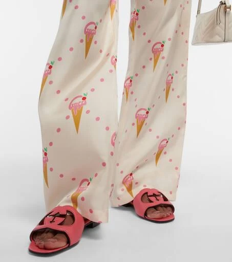 Gucci GG leather slides 4