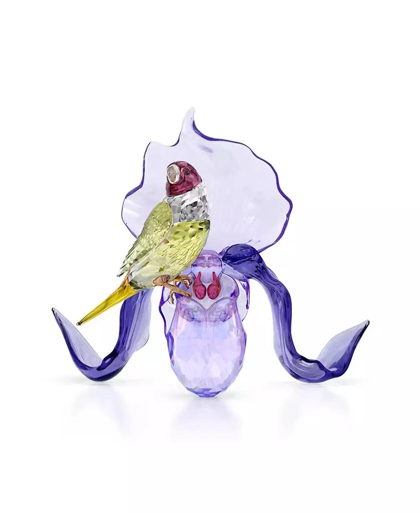 Swarovski Idyllia Gouldian Finch and Orchid Figurine 1