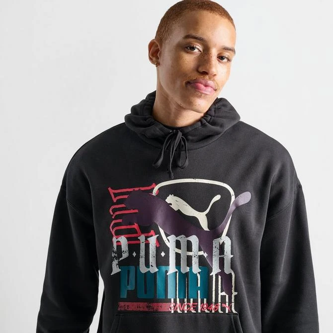 Puma Men's Puma Classics Play Loud Logo Graphic Hoodie 5