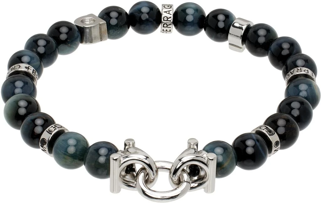 Salvatore Ferragamo Navy Beads Bracelet 2