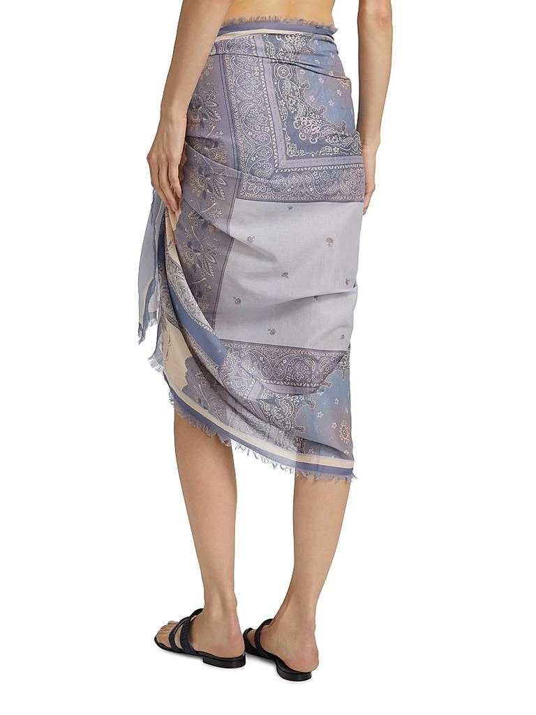 Zimmermann Paisley​ Cotton Self-Tie Pareo 4