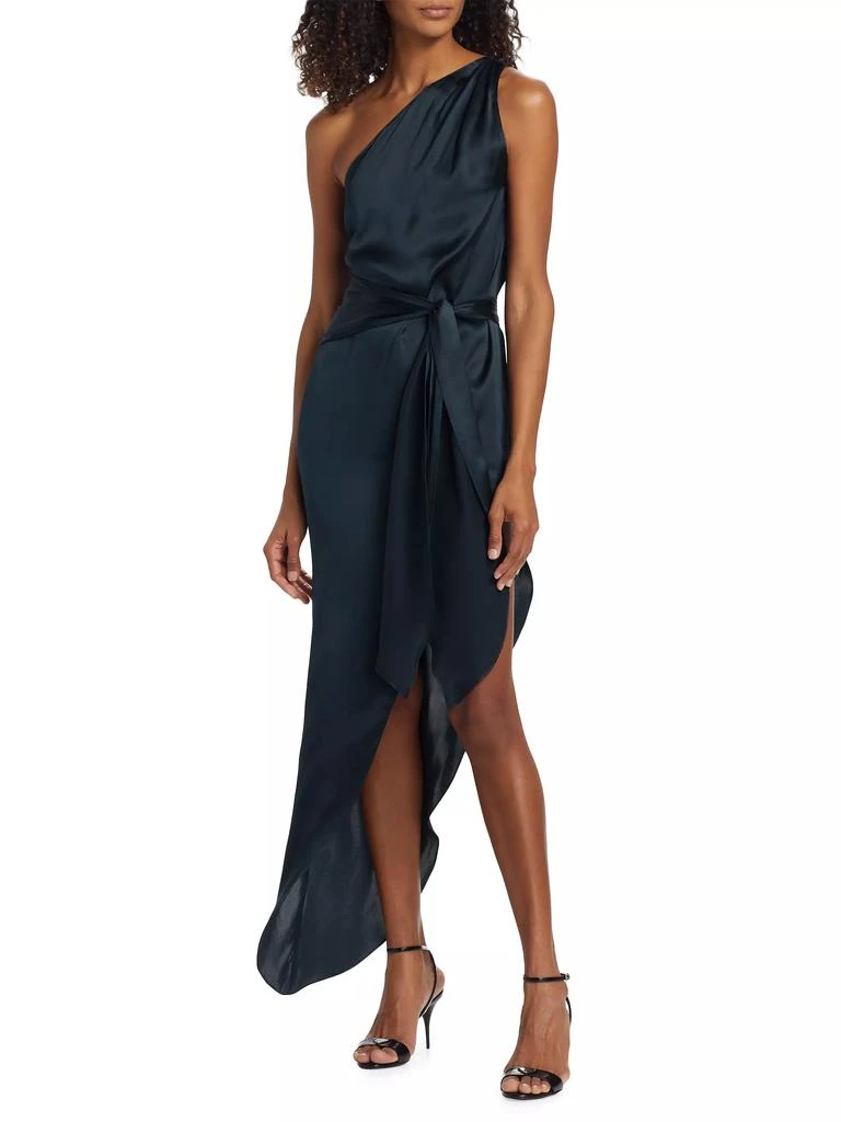 Amanda Uprichard Palmira Silk One-Shoulder Maxi Dress 2