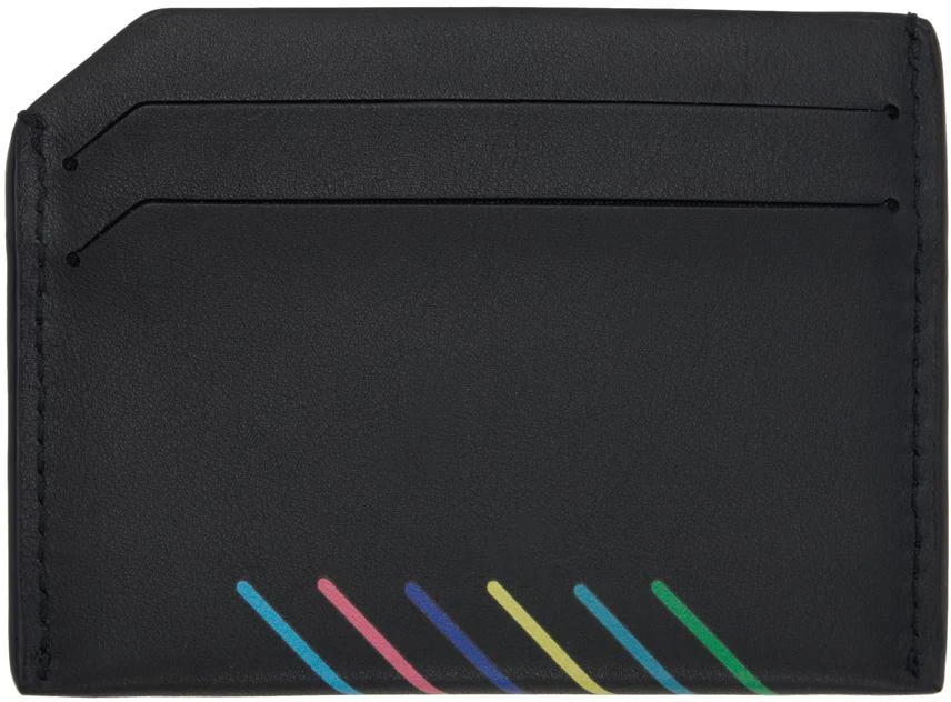 Paul Smith Black Leather 'Sports Stripe' Credit Card Holder 2