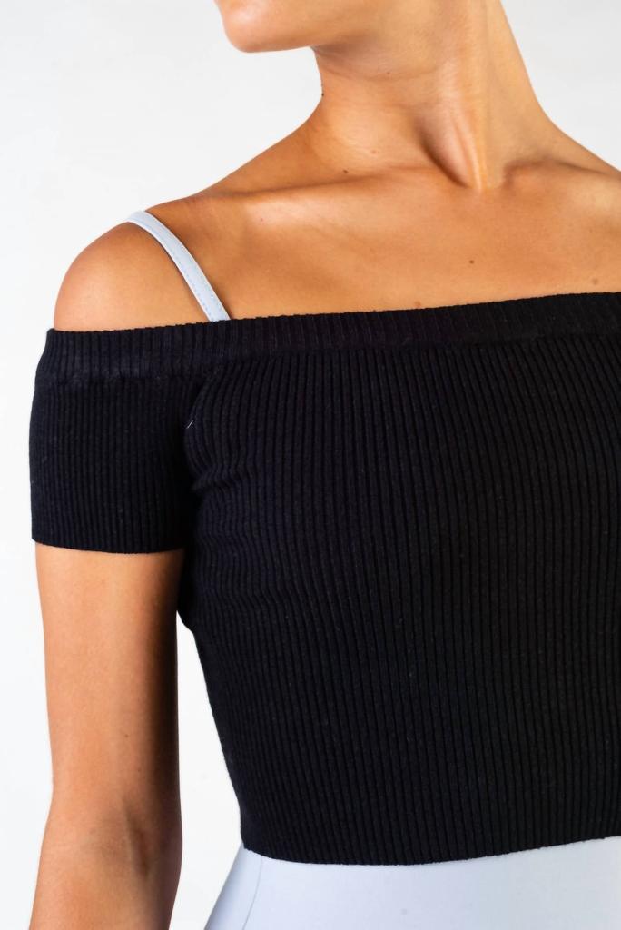 Capezio Capezio - Ribbed Knit Cropped Sweater