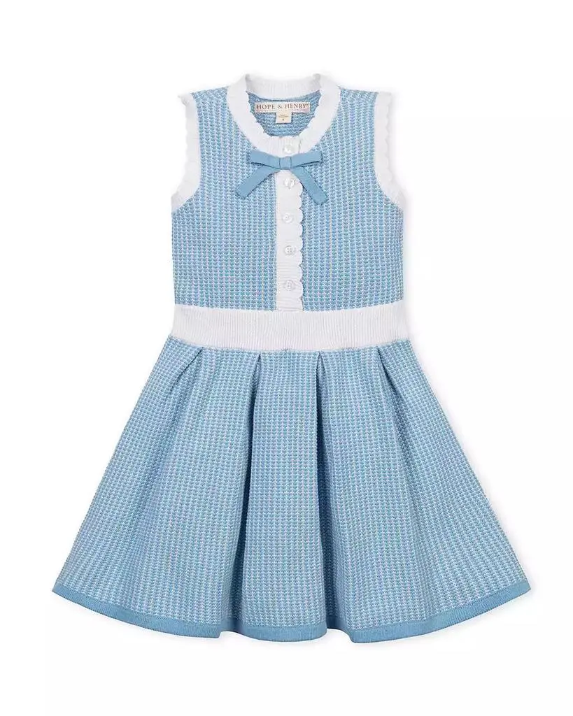Hope & Henry Big Girls Organic Button Front Tank Sweater Dress