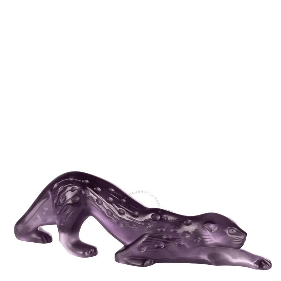 Lalique Zeila Panther Small Sculpture Dusk Purple 10811600