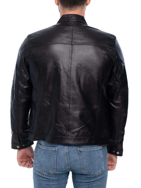 Vellapais Leather Zip Biker Jacket 2