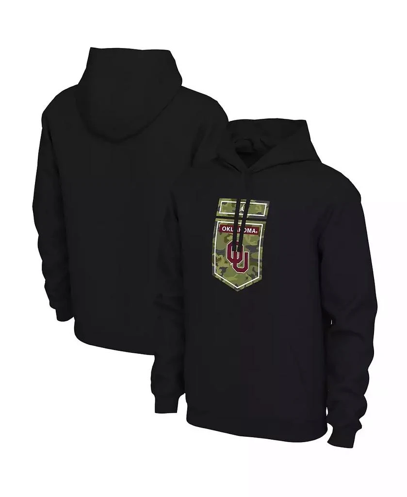 Jordan Men's Black Oklahoma Sooners Veterans Camo Pullover Hoodie 1