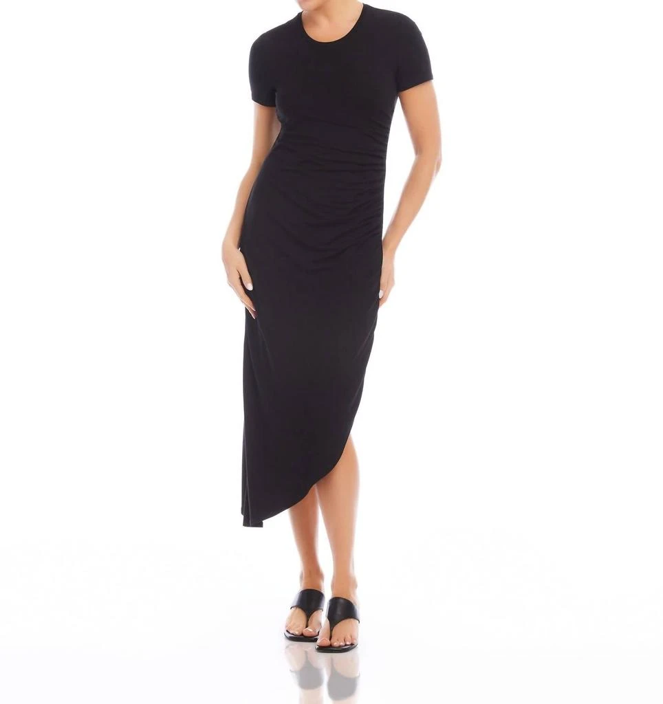 Fifteen Twenty Elena Midi Dress In Black 1