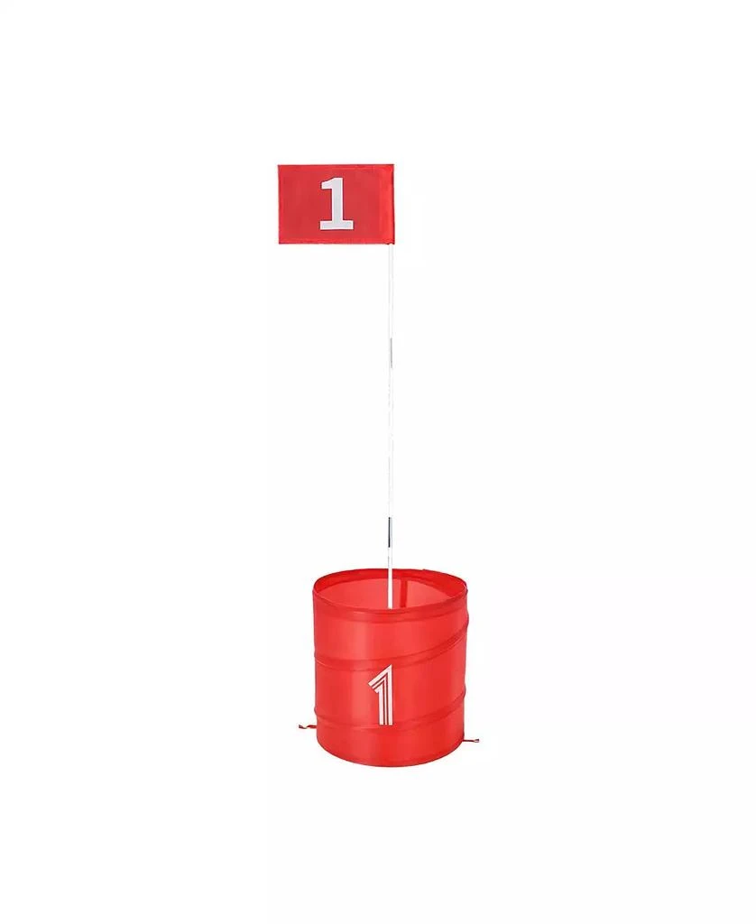 HONGGE Outdoor Golf Yard Game Set with Buckets Balls Flags and Storage Bag