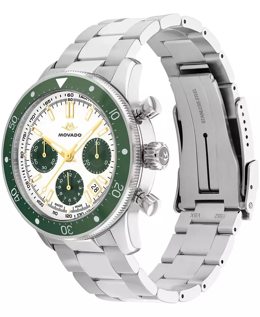 Movado Men's Super Sub Sea Alta Swiss Automatic-Chronograph Dura Steel 904L Watch, 43mm 2