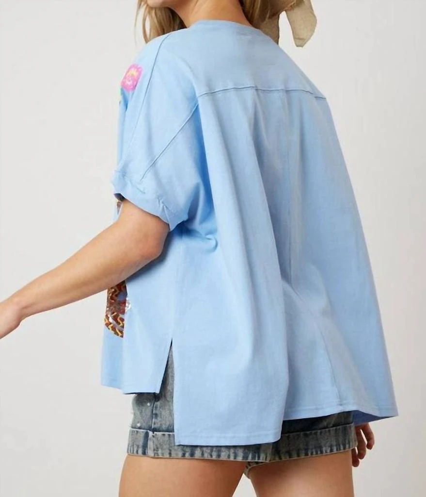 FANTASTIC FAWN Toss Me A Floatie Tee In Blue 2