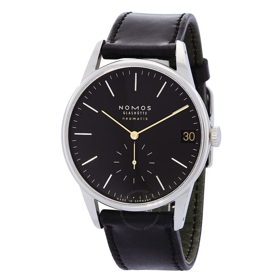 Nomos Glashutte Orion Neomatik 41 Automatic Black Dial Men's Watch 366
