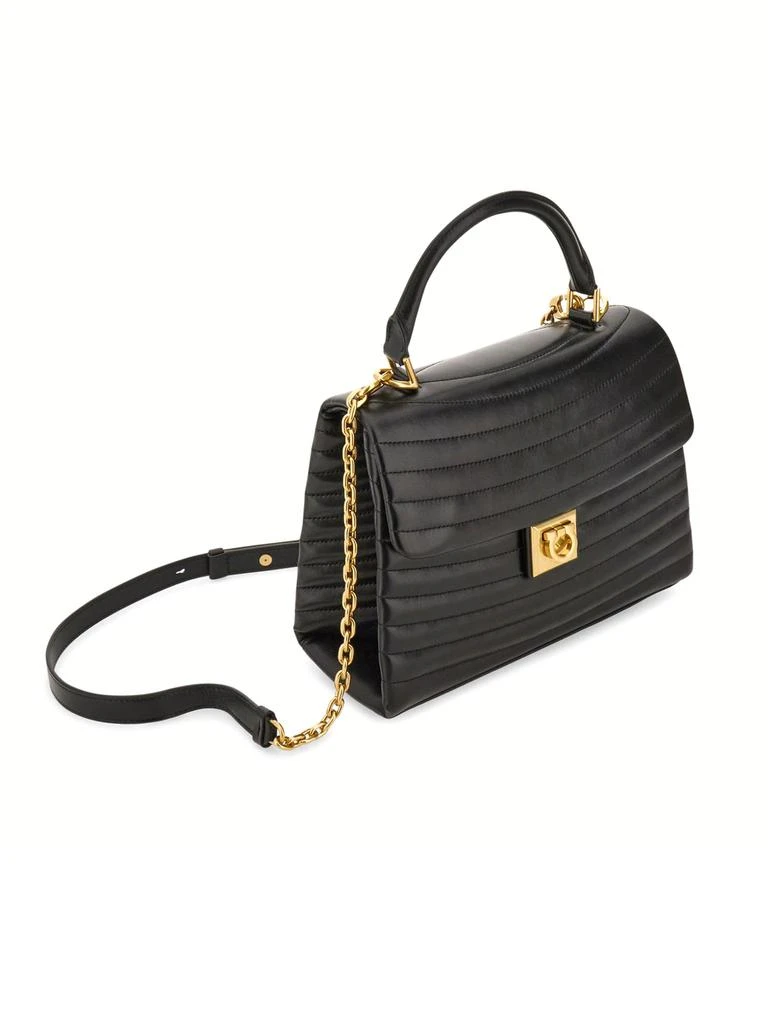Salvatore Ferragamo Black Quilted Handbag (m) 4