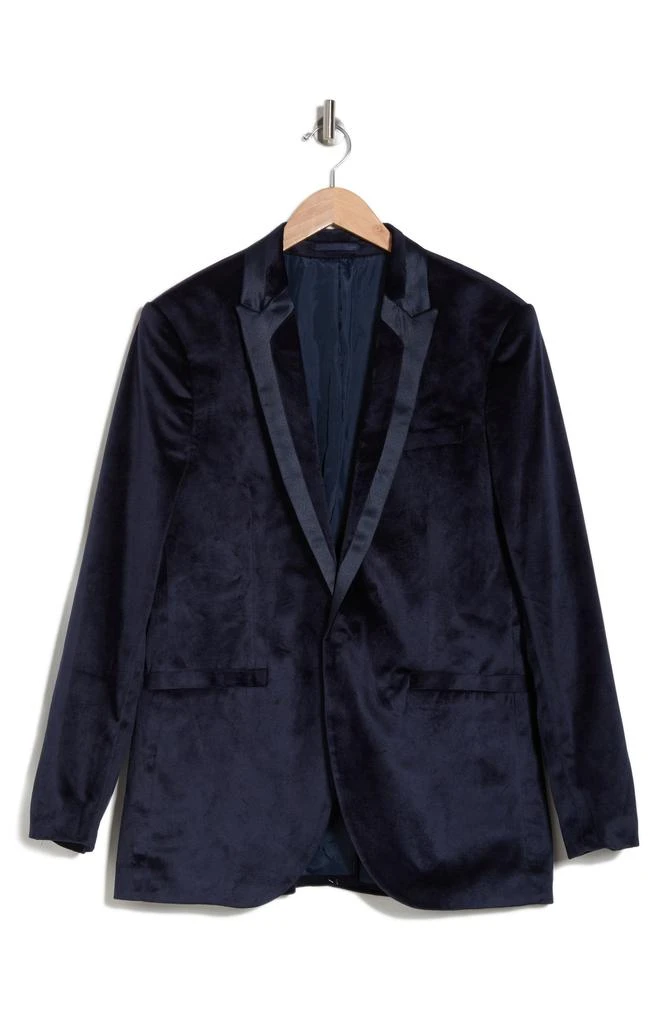 Topman Single Breasted Velvet Blazer 5