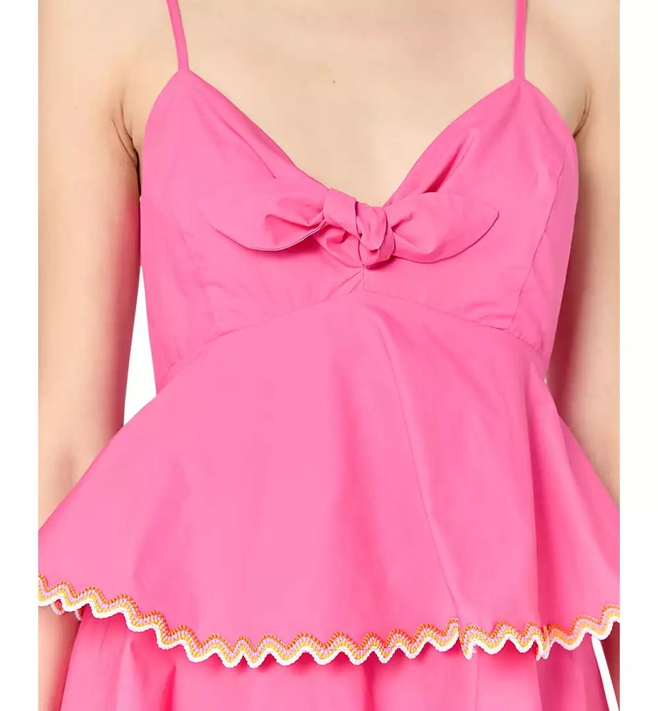 English Factory Women's Cotton Sleeveless Tiered A-Line Dress