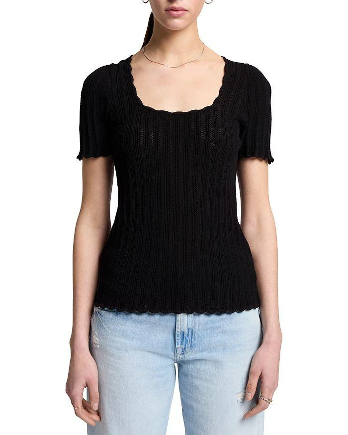 7 For All Mankind Scalloped Edge Top 1