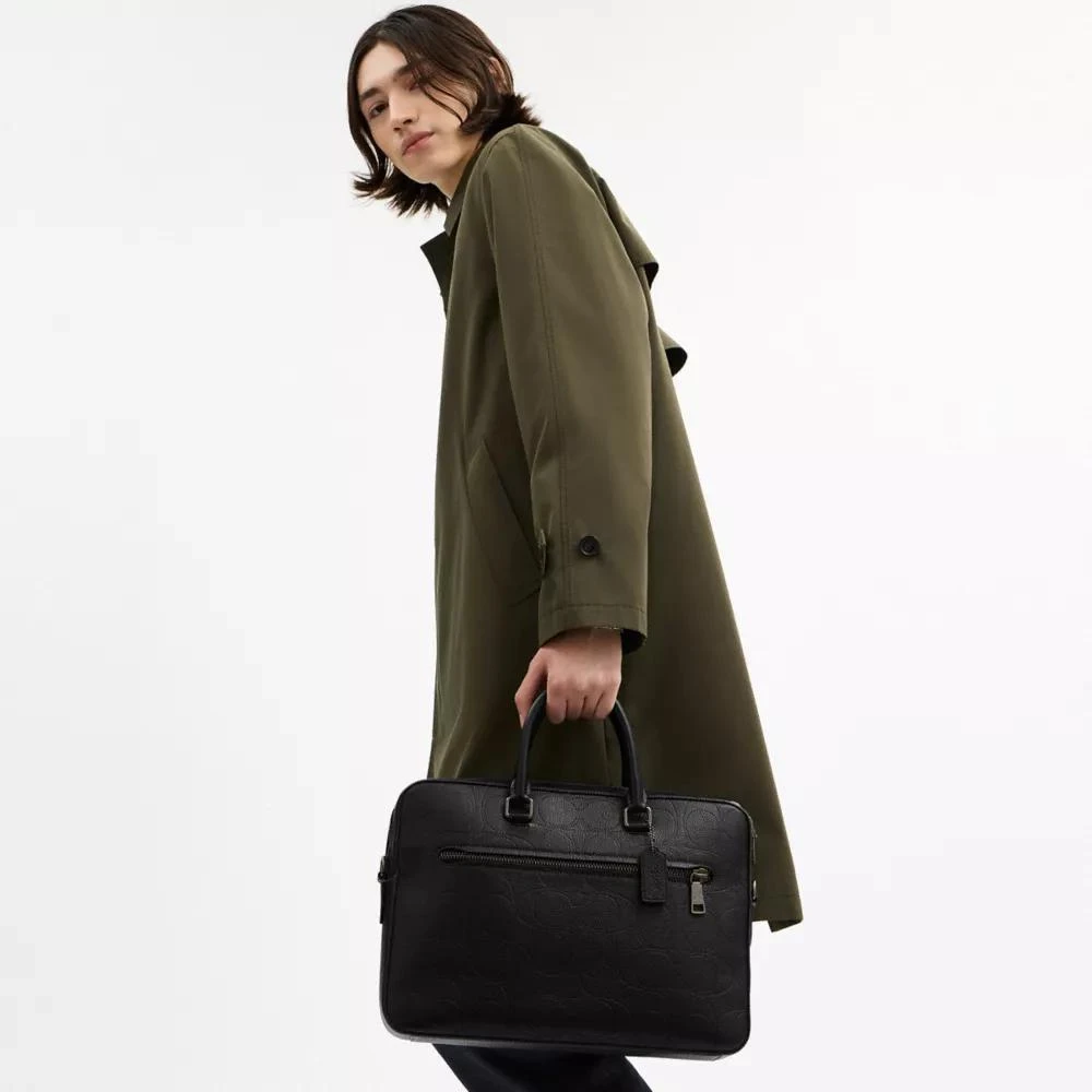 Coach Ethan Slim Brief In Signature Leather 3