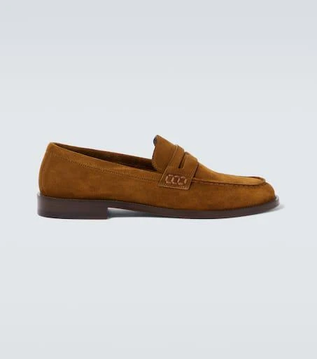 Manolo Blahnik Perry suede penny loafers 1