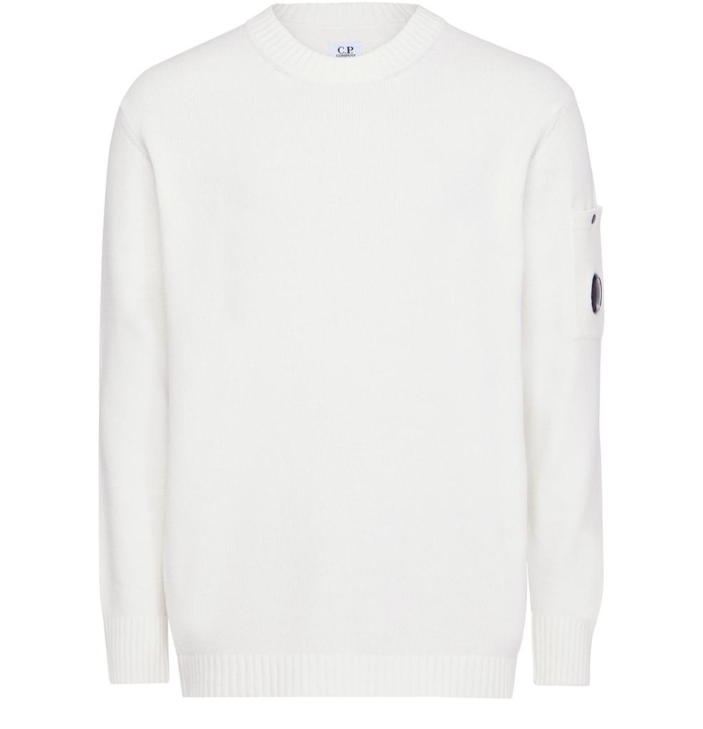 CP Company Lens round-neck cotton chenille sweater