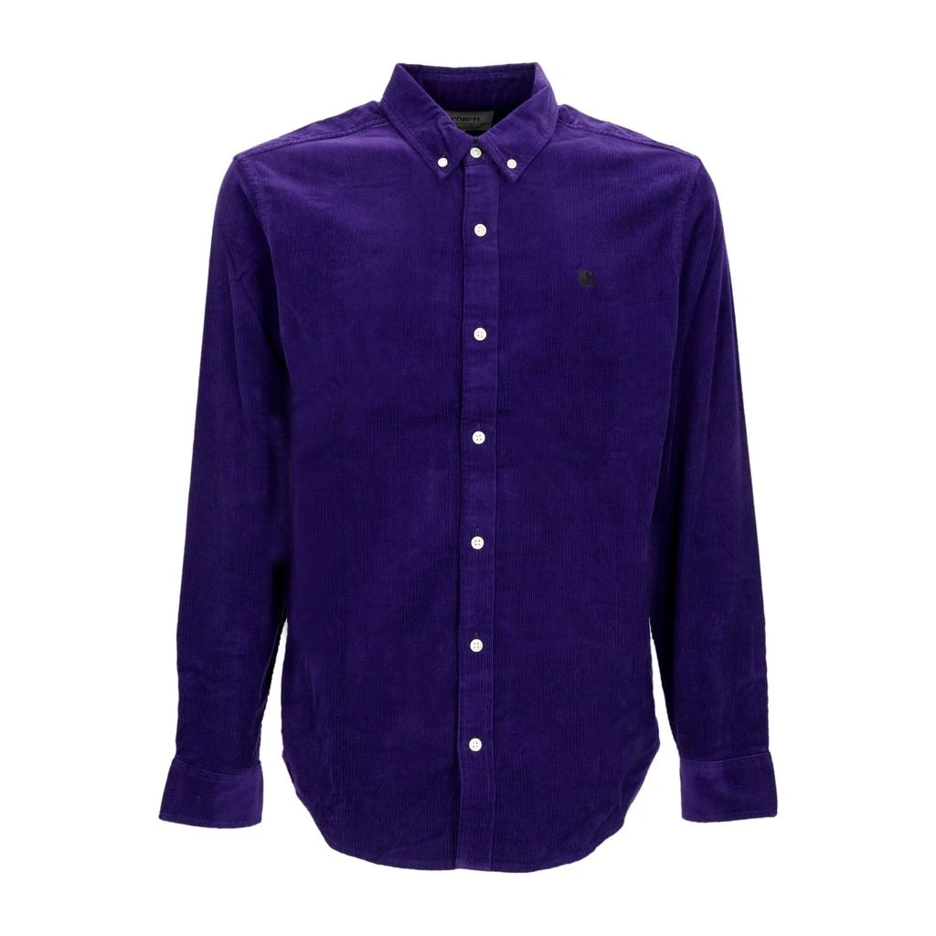 Carhartt WIP Men's Long Sleeve Shirt L/s Madison Fine Cord Shirt Tyrian/black 1