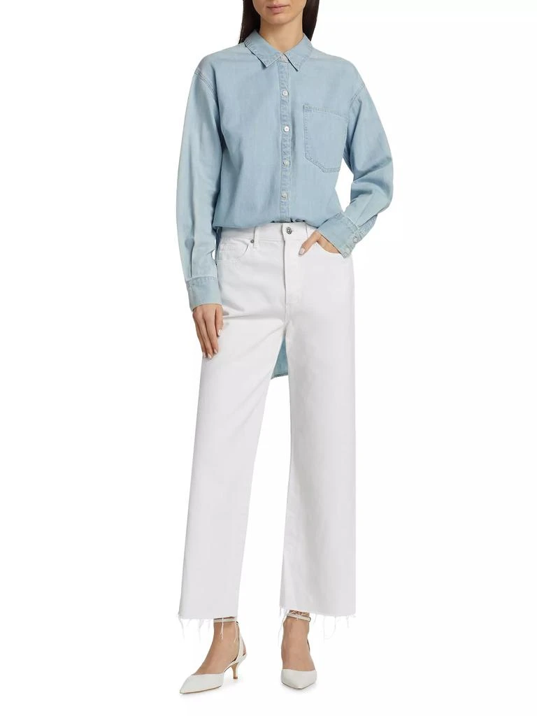 VERONICA BEARD Taylor High-Rise Cropped Wide-Leg Jeans 2
